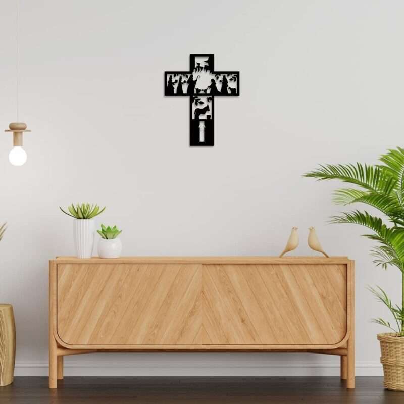 cross wooden wall art
