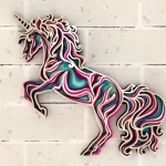 Unicorn 3D Multi Layered Mandala Multilayer Art