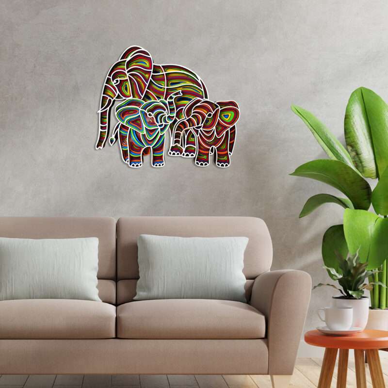 Elephant Multilayer wall art
