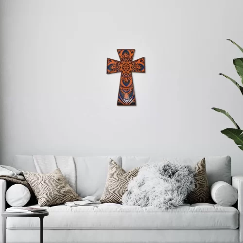 Mandala Multi Layer Faith Cross Wall Decor