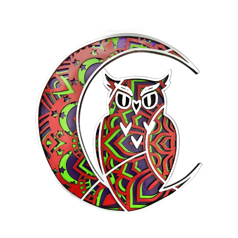 Owl Mandala Wall Art Decor