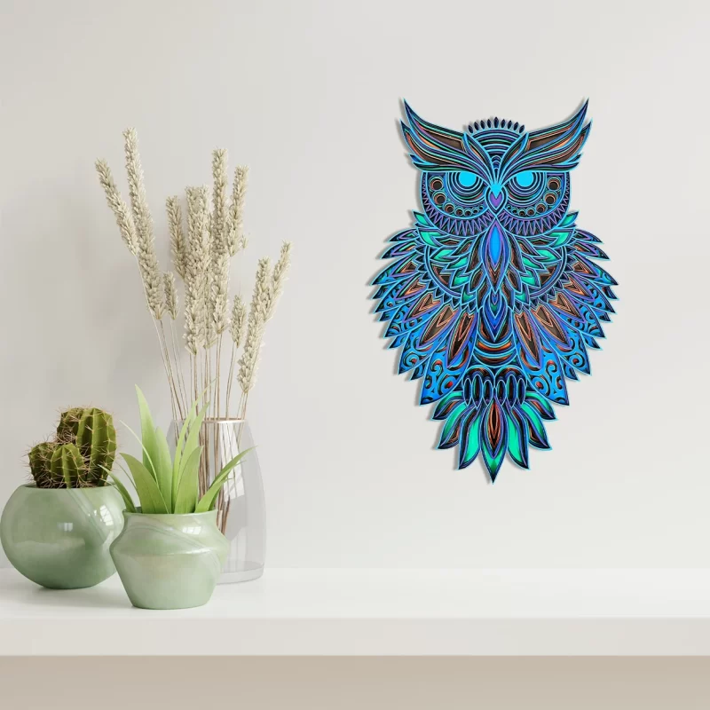 Mandala Owl wall art