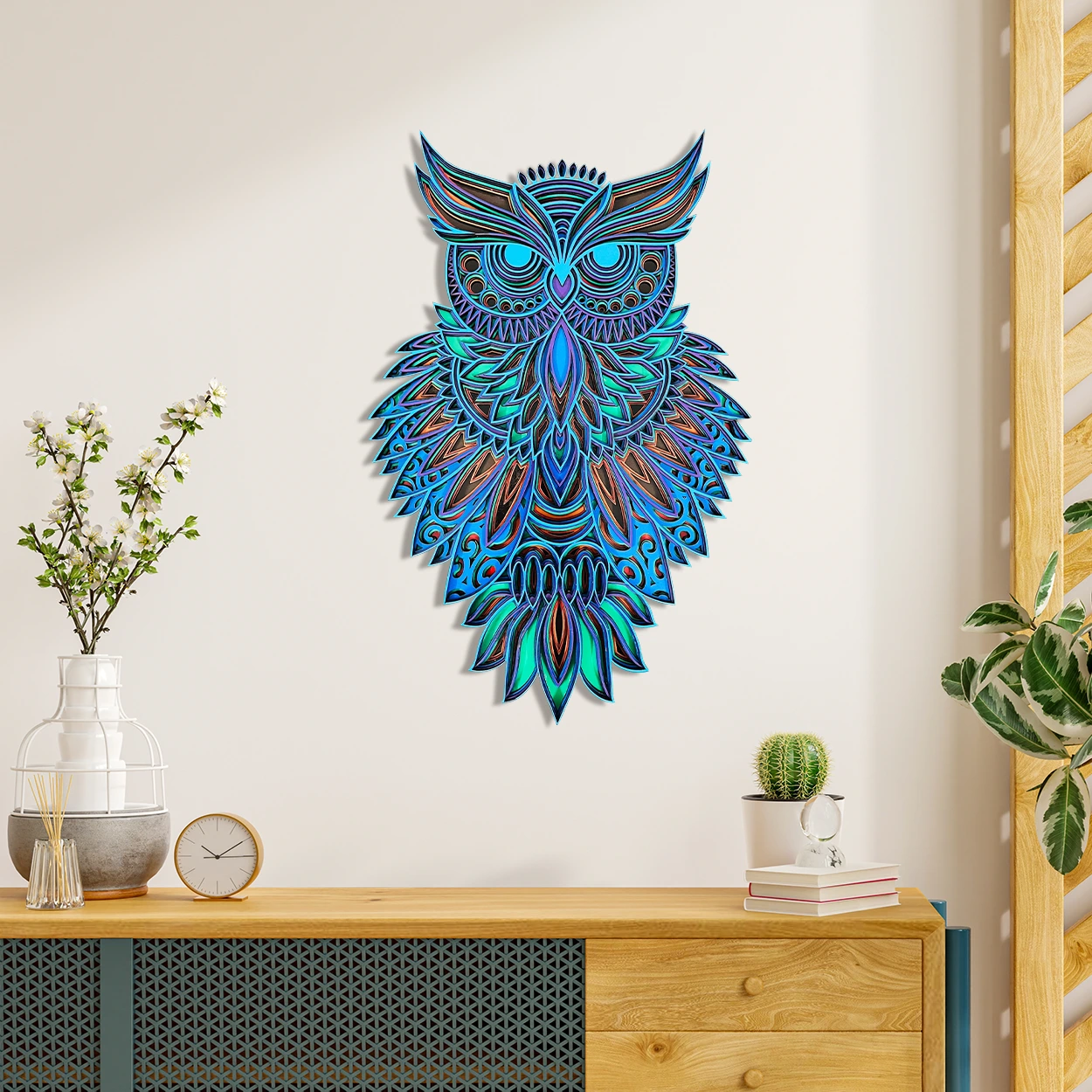 Owl Multilayer Mandala Wall Art