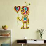 Cute Little Alien With Heart Multilayer Wall Art