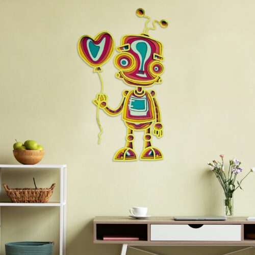 Cute Alian heart multilayer wall art