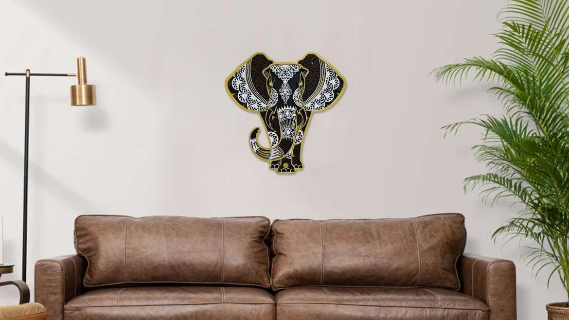 Elephant multilayer wall art