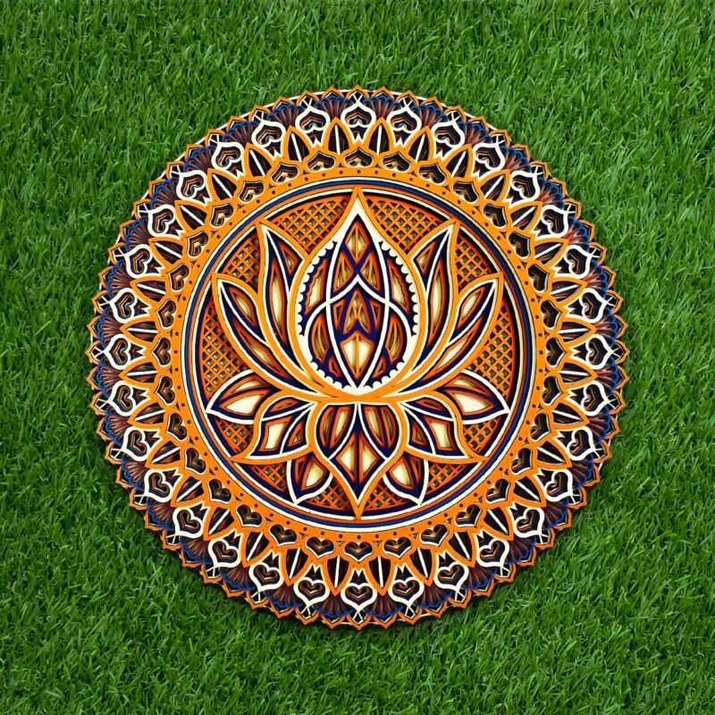 Lotus Flower Wooden Mandala Art - STAGUM